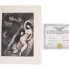 ORIGINAL FRENCH B & W LITHOGRAPH BY MARC CHAGALL PIC-0