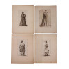 WENCESLAUS HOLLAR ENGLISH WOMEN CLOTHING ETCHINGS PIC-0