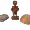 COLLECTION OF ETHNIC FOLK HAND CARVED WOOD WARES PIC-2