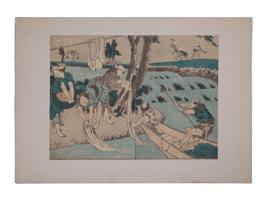 VINTAGE JAPANESE UKIYO E COLOR WOOD BLOCK PRINT