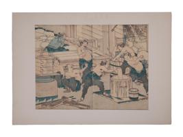 VINTAGE JAPANESE UKIYO E COLOR WOOD BLOCK PRINT