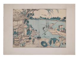 VINTAGE JAPANESE UKIYO E COLOR WOOD BLOCK PRINT