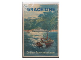 ORIGINAL GRACE LINE ADVERTISEMENT TRAVEL POSTER