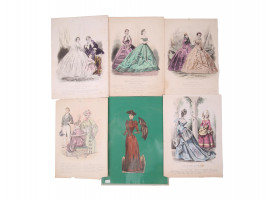 ANTIQUE FRENCH FASHION PAUQUET COLOR LITHOGRAPHS