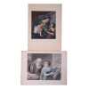 PAIR OF ANTIQUE HAND COLORED RELIGIOUS ETCHINGS PIC-0