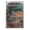 ORIGINAL 1950S GRACE LINE ADVERTISEMENT POSTER PIC-0