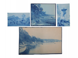 ANTIQUE 1906 AMERICAN CYANOTYPE PRINTS WYOMING