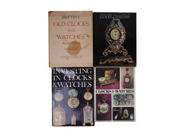 FOUR VINTAGE BOOKS ON CLOCK COLLECTING AND MAKERS