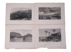 FOUR ANTIQUE XIX CENTURY AMERICAN NATURE ETCHINGS