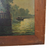 VINTAGE PRINT ON BOARD VENICE AT NIGHT VIEW FRAMED PIC-3