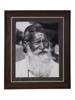 VINTAGE BLACK AND WHITE PHOTO INDIAN MAN FRAMED PIC-0