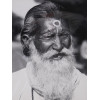 VINTAGE BLACK AND WHITE PHOTO INDIAN MAN FRAMED PIC-1