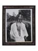 VINTAGE BLACK AND WHITE PHOTO INDIAN MAN FRAMED PIC-0