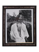 VINTAGE BLACK AND WHITE PHOTO INDIAN MAN FRAMED