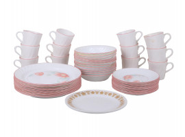 VINTAGE CORELLE DINNERWARE PINK FLORAL TRIMMING