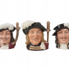 THE THREE MUSKETEERS ROYAL DOULTON CERAMIC JUGS PIC-1