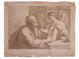 ANTIQUE ENGRAVING APOSTLE MATTHEW BY BARTOLOZZI