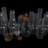 ANTIQUE GLASS LAMP SHADES FOR OIL KEROSENE LAMPS PIC-0