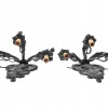 TWO FORGED WALL FIXTURES HOLLYWOOD REGENCY STYLE PIC-2