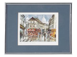 VINTAGE FRAMED PRINT PARIS MONTMARTRE