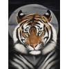 VINTAGE PAINTING ON VELVET TIGER SIGNED ORTIZ PIC-1