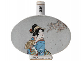 VINTAGE JAPANESE SAKE BOTTLE BY UTAMARO KITAGAWA