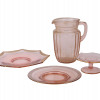 VINTAGE COLLECTION OF ROSE DEPRESSION GLASSWARE PIC-0