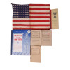 AMERICAN VINTAGE MILITARY WWII HANDBOOKS AND FLAG PIC-1