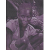 YOUNG AFRICAN BOY PASTEL PORTRAIT PAINTING SIGNED PIC-1