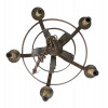 VINTAGE MEDIEVAL STYLE WROUGHT IRON CHANDELIER PIC-2