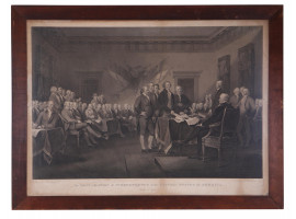 ANTIQUE ENGRAVING DECLARATION AFTER JOHN TRUMBULL