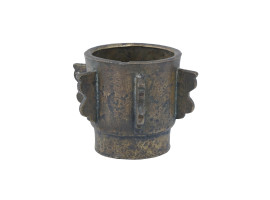 ANTIQUE 17 CENTURY SPANISH SOLID BRONZE MORTAR