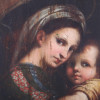 AFTER RAFAEL SANTI OIL PAINTING MADONNA CHRIST PIC-2