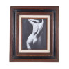 VINTAGE OIL PAINTING NUDE SIGNED BY ARTIST VERDI PIC-0