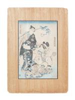 ANTIQUE JAPANESE WOODBLOCK BY UTAGAWA TOYOKUNI