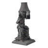 BLACK SCULPTURAL TABLE LAMP MOTHER WITH CHILD PIC-2