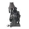 BLACK SCULPTURAL TABLE LAMP MOTHER WITH CHILD PIC-3