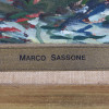 VINTAGE ABSTRACT VENICE PAINTING BY MARCO SASSORE PIC-2