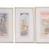 THREE JUDAICA ISRAELI MIXED MEDIA PAINTINGS SIGNED PIC-0