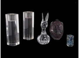 COLLECTION VINTAGE HAND BLOWN ART GLASS FIGURINES