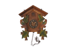 MID CENTURY GERMAN WOODEN CUCKOO WALL CLOCK