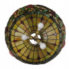 VINTAGE STAINED GLASS TIFFANY STYLE PENDANT LAMP PIC-2