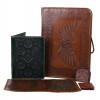 TRIANON EMBOSSED LEATHER FOLDERS AND WALLETS PIC-0