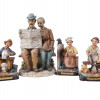 4 VINTAGE FIGURINES OF OLD MEN DW POLY COLLECTION PIC-0