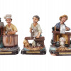 4 VINTAGE FIGURINES OF OLD MEN DW POLY COLLECTION PIC-1