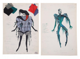 RUSSIAN SOVIET THEATRE COSTUME DESIGN PAINTING