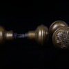 ANTIQUE VICTORIAN DOOR BRONZE AND CRYSTAL KNOBS PIC-2