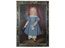 AMERICAN LITTLE GIRL OIL PORTRAIT BY JANE PORTER