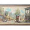 BRUNO LAURENT MID CEN. OIL PAINTING FRENCH STREET PIC-0