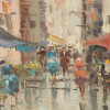 ITALIAN OIL PAINTING ROME SCENE BY ANTONIO DEVITY PIC-2